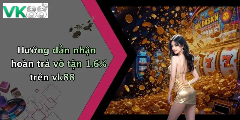 Hướng dẫn nhận hoàn trả vô tận 1.6% trên vk88