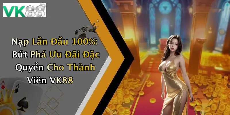 Nạp Lần Đầu 100%: Bứt Phá Ưu Đãi Đặc Quyền Cho Thành Viên VK88